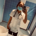 Molly Griffiths is wearing her skills uniform and PPE