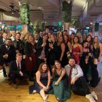 Students in the Cocktail & Mocktail society posing for a group photo
