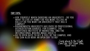 Top Tips when choosing an University