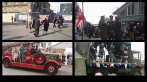 Collage of historical re-enactment events 