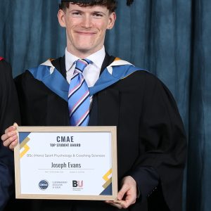 CMAE Student Award winner Joe Evans.