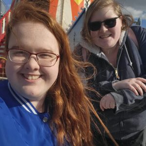 Student Ambassador Kiya with a friend